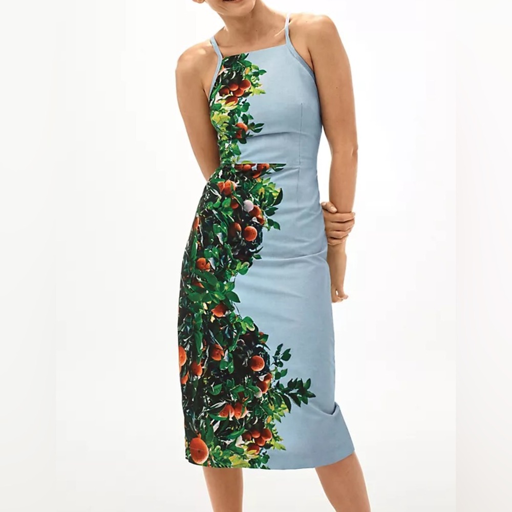 ❤️ Absolutely stunning Maeve Orange Bough Floral Blue Sleeveless Dress size 14 - Picture 1 of 9